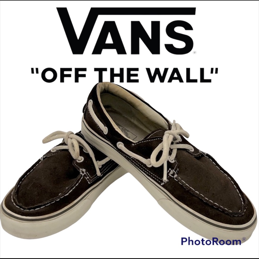Vans Vintage Zapato Del Barco Brown Suede Size Men 7.5/Women 9